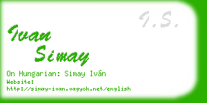 ivan simay business card